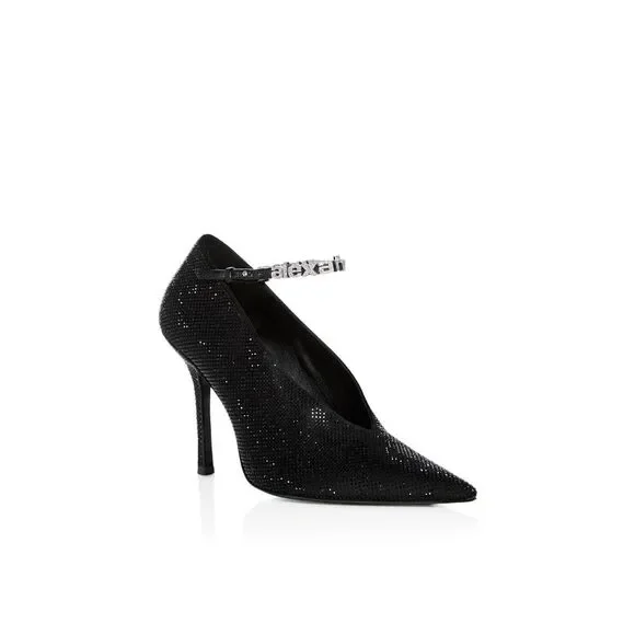 ALEXANDER WANG Womens Black Deep-V Going Delphine Toe Stiletto Pumps Shoes 39 - Picture 1 of 1